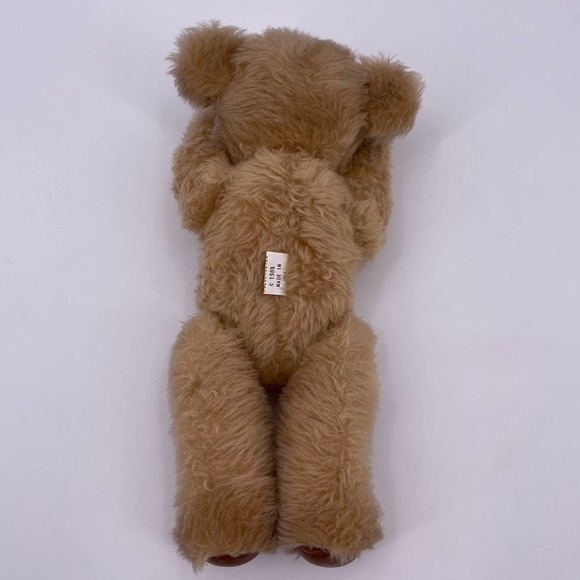 Jo Householter 13" Tan 5 Way Jointed Bear Made in the USA Vintage 1984 NO NOSE - Picture 8 of 12